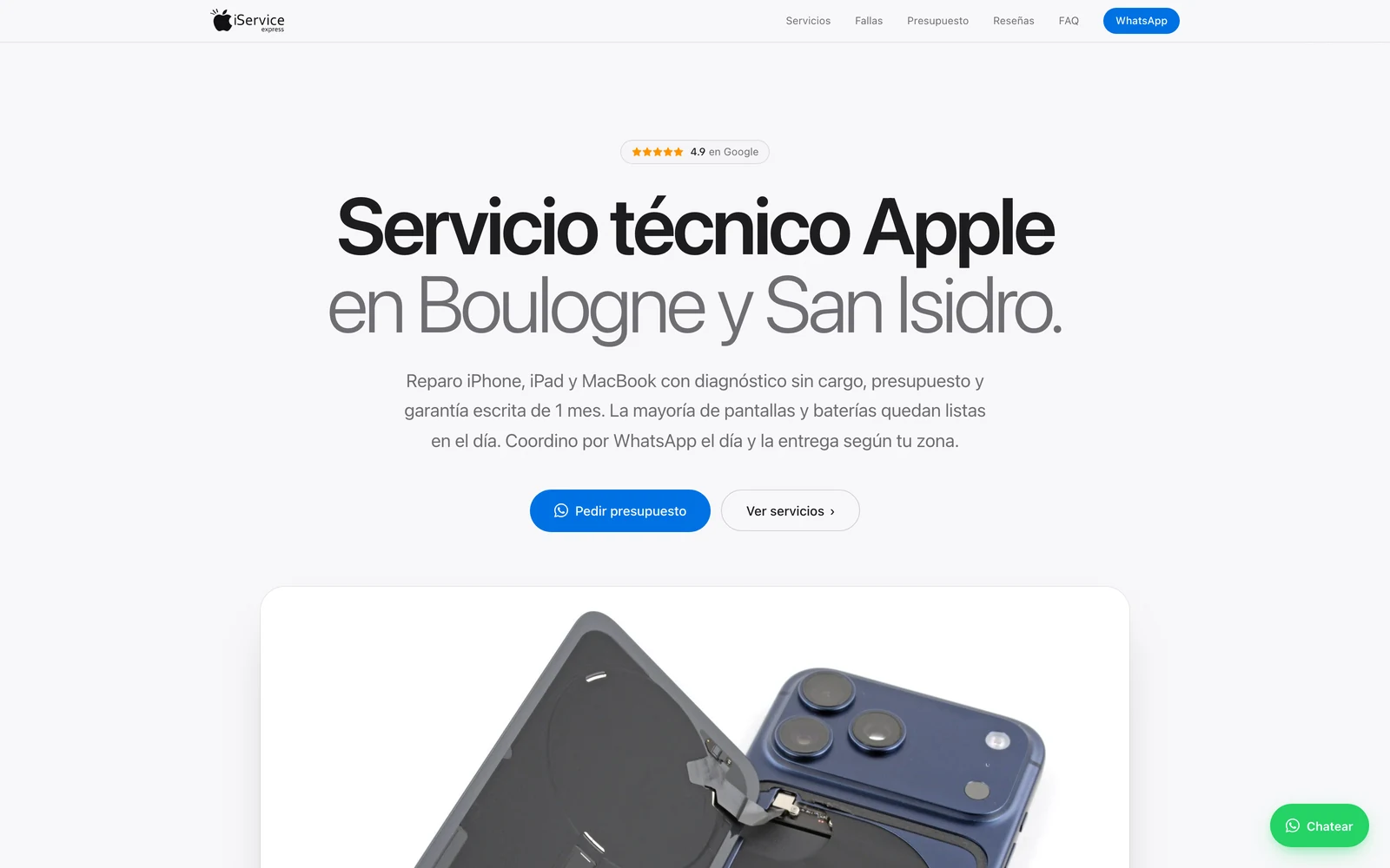 iService express en producción